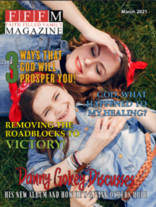 The cover of Faith Filled Family Magazine March 2021